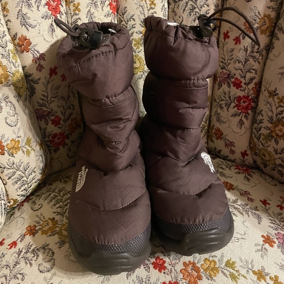 The North Face Nuptse Apres Booties 700 Fill Down Women’s Size 7 Brown Winter - Picture 4 of 6